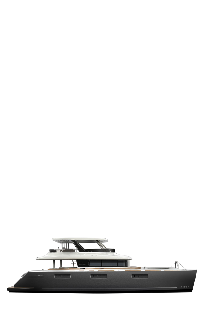 Power Catamarans Side Profile
