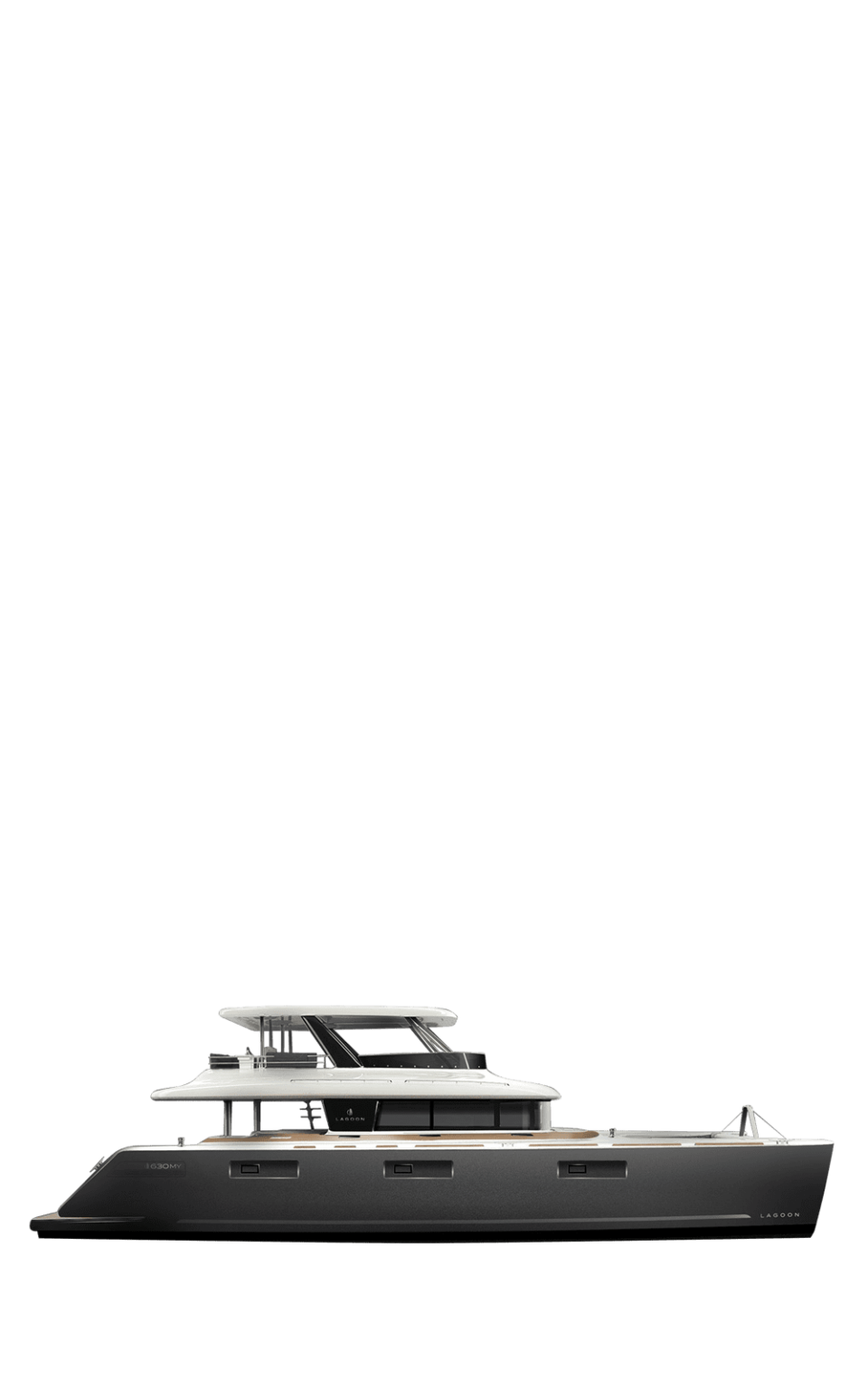 Power Catamarans Side Profile