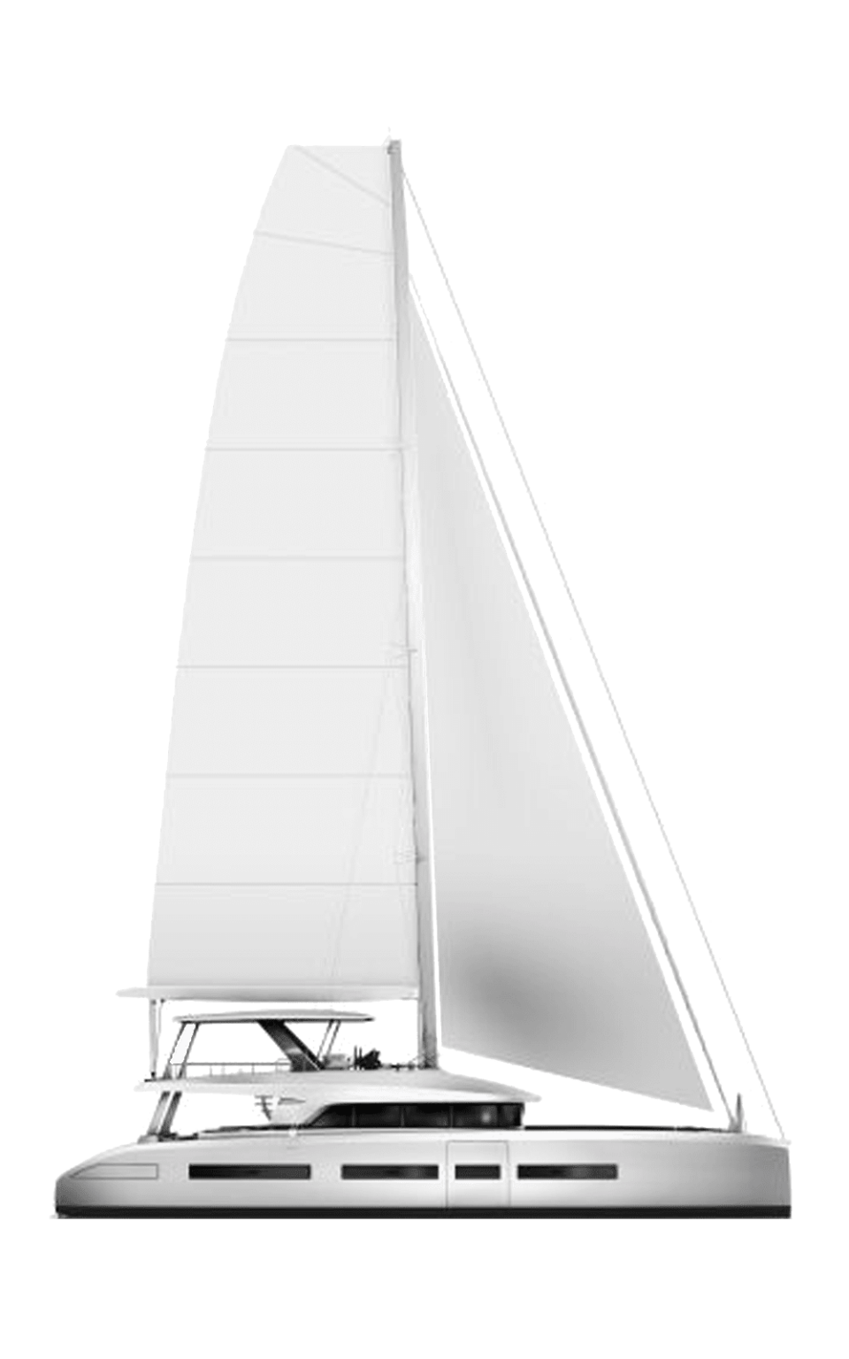 Sailing Catamarans Side Profile