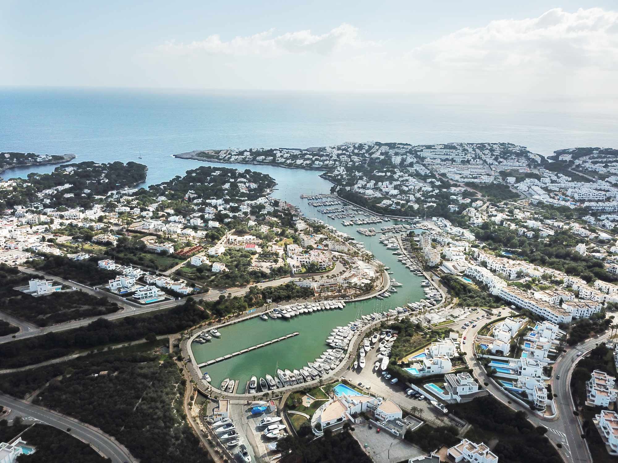 cala dor aerial photo of the marina
