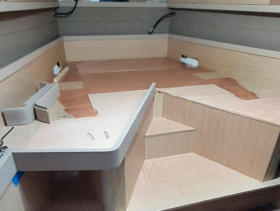 Bow Berth - Oceanis 45 Yacht Modification - Ancasta Yacht Services