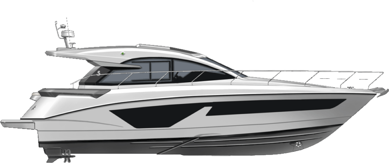 Beneteau Power  Gran Turismo 45 Side Profile