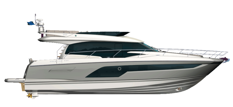 Prestige  F-LINE 590 Side Profile